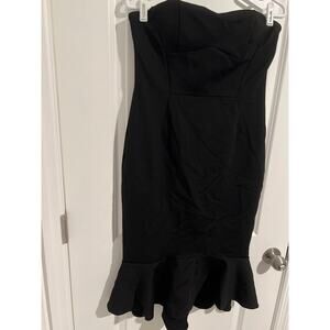 DO&BE black sleeveless midi fitted flare mermaid cocktail dress size large